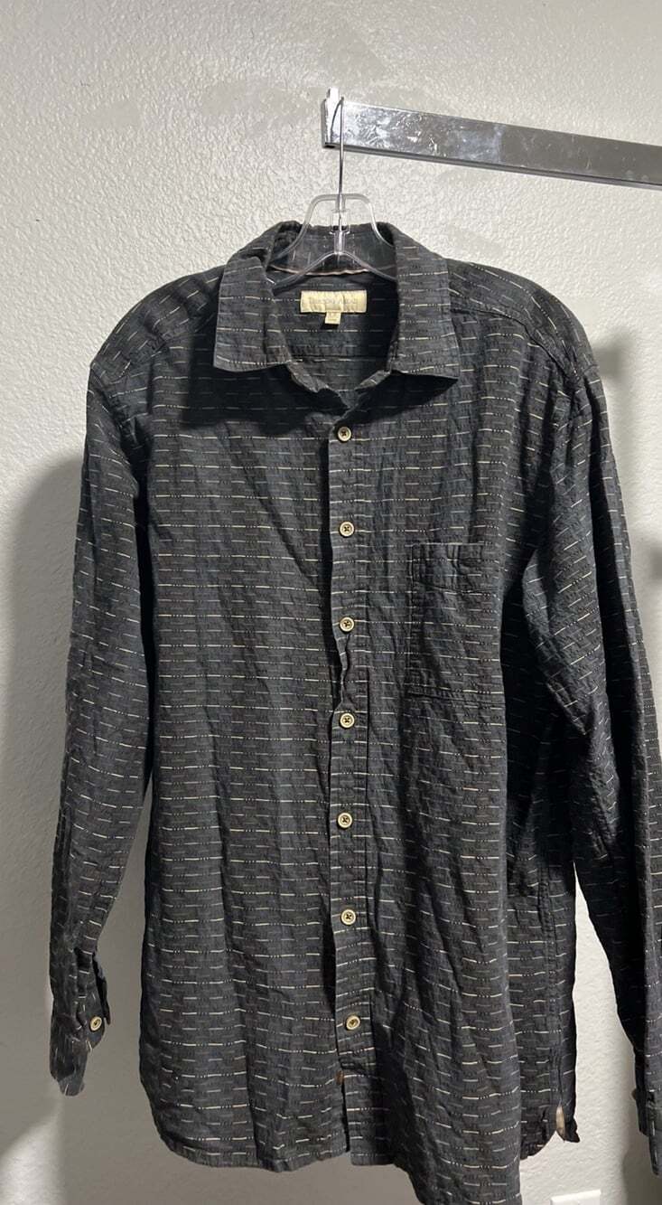 The Territory Ahead Button Up Shirt Mens LT Large Tall Grey Aztec Southwestern